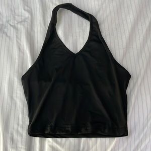 BLACK OVER THE NECK TANK TOP